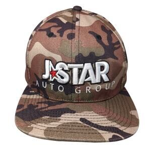 Jstar Auto Group Snapback Cap Multicolor One Size Adjustable Embroidered Camo